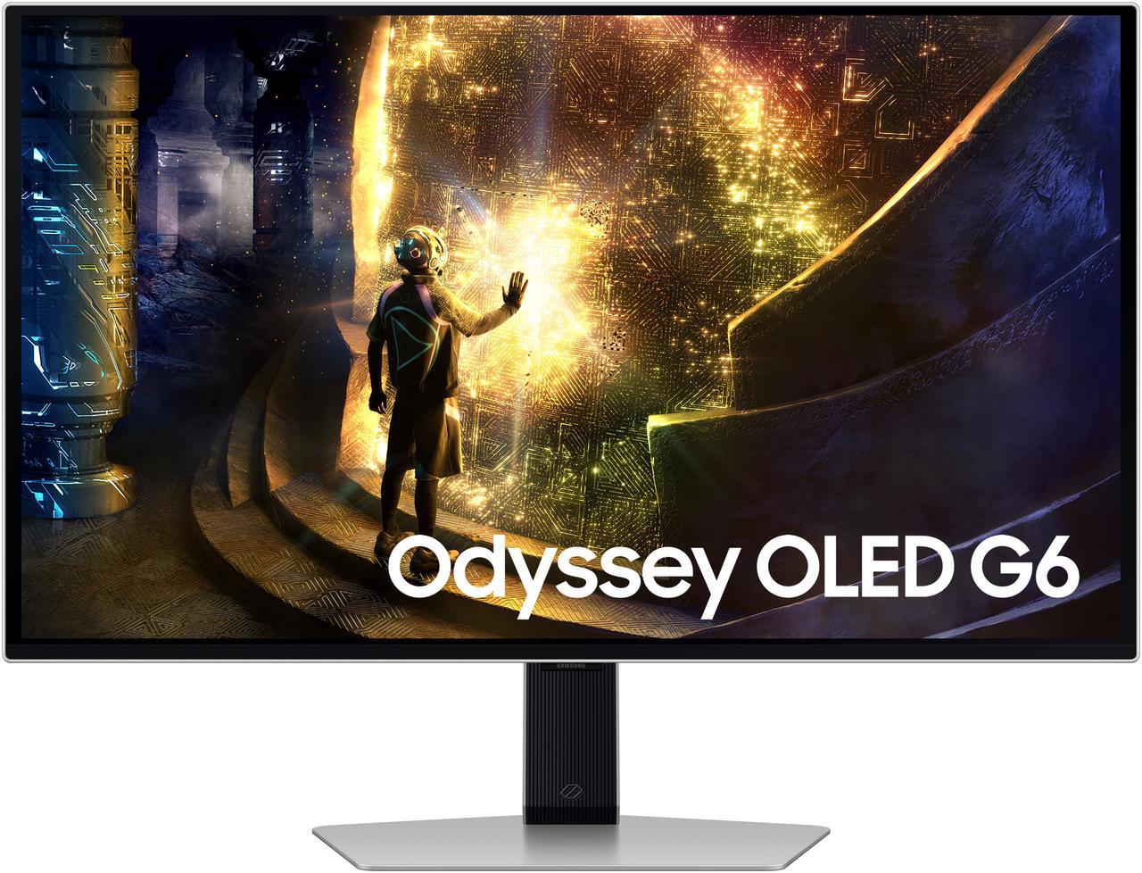 Alt view image 2 of 16 - Samsung 27" Odyssey OLED G6 (G61SD) QHD 240Hz 0.03ms FreeSync Premium Pro Gaming Monitor with Sleek Metal Design - LS27DG610SNXZA
