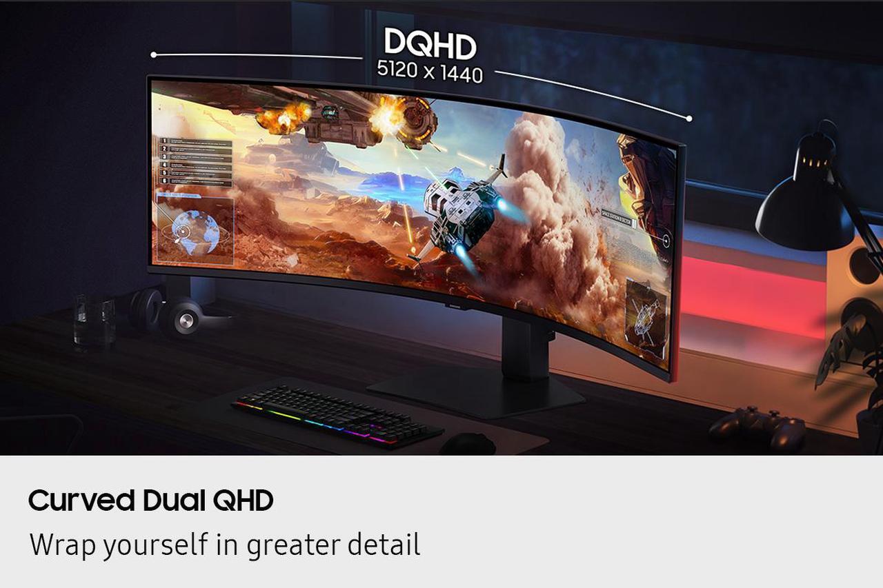 Alt view image 9 of 11 - Samsung 49" Odyssey G9 G91F DQHD 144Hz Gaming Monitor