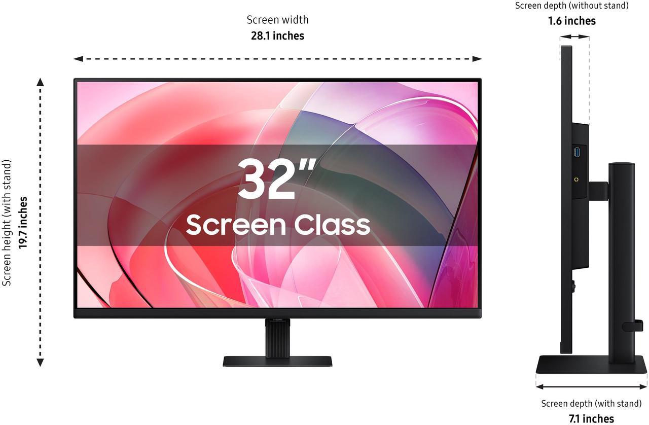 Alt view image 7 of 11 - SAMSUNG 32" ViewFinity S7 (S70D) 4K UHD IPS HDR10 High Resolution Monitor with Speakers- LS32D708EBNXGO