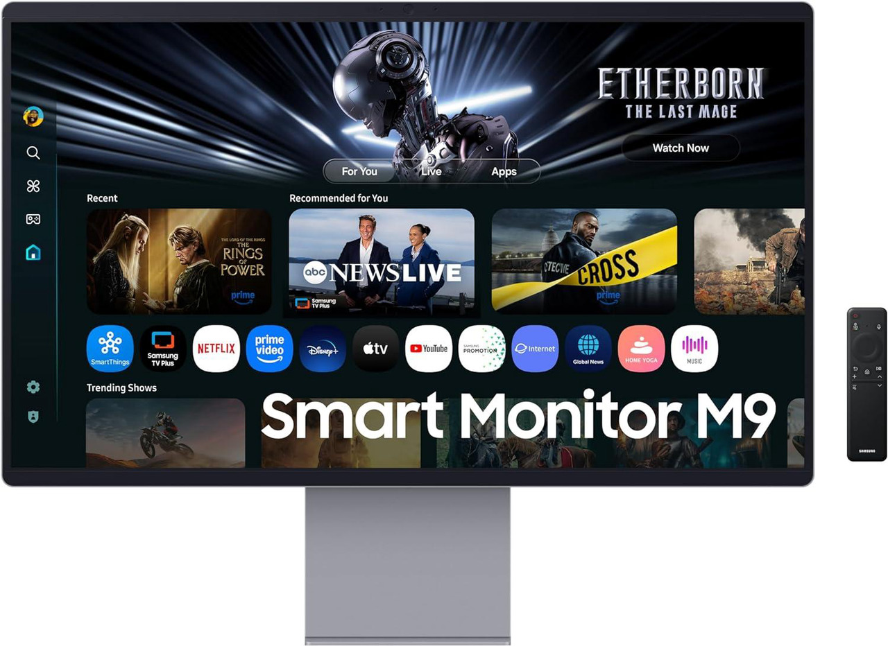 Open Box: SAMSUNG 32" 4K QD-OLED M9 Series Gaming Monitor with 165 Hz, 0.03 ms Response time, Smart TV Apps, 4k Built-in Camera, Samsung Vison AI, LS32FM900SNXZA, Silver - Newegg.ca - Open Box condition - Image 5