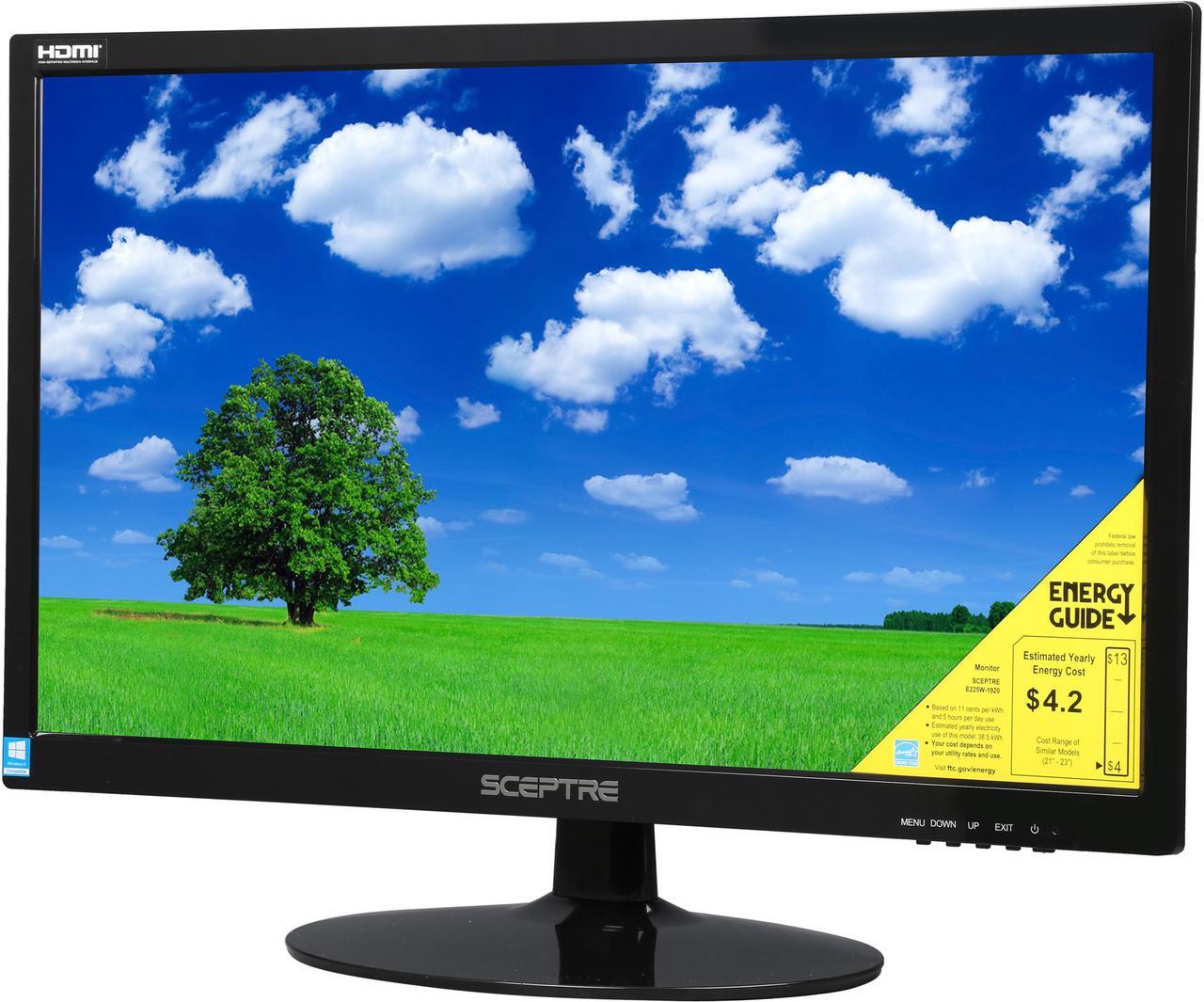 Alt view image 2 of 6 - SCEPTRE E225W-1920 Black 22" 5ms HDMI Widescreen LED Backlight LCD Monitor 250 cd/m2 DCR 5,000,000:1 (1000:1) Built-in Speakers, US Warranty