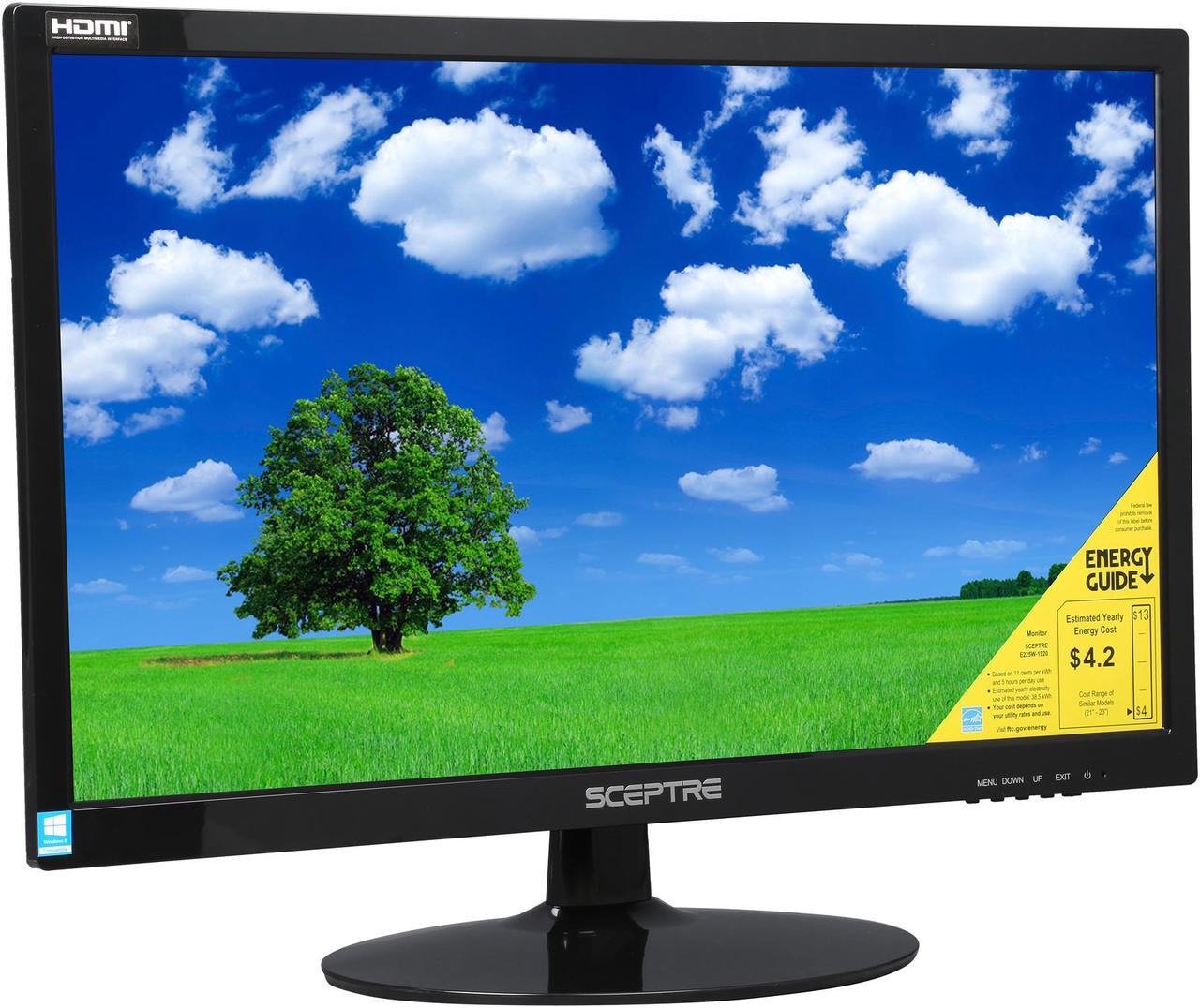Alt view image 3 of 6 - SCEPTRE E225W-1920 Black 22" 5ms HDMI Widescreen LED Backlight LCD Monitor 250 cd/m2 DCR 5,000,000:1 (1000:1) Built-in Speakers, US Warranty