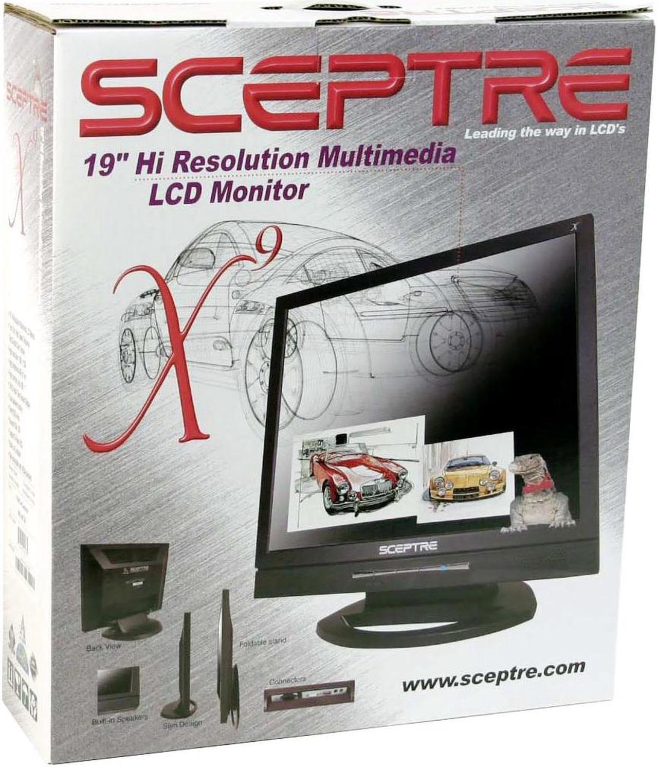 Alt view image 10 of 10 - SCEPTRE X9g-GAMER Black 19" 12ms LCD Monitor 400 cd/m2 500:1, US Warranty