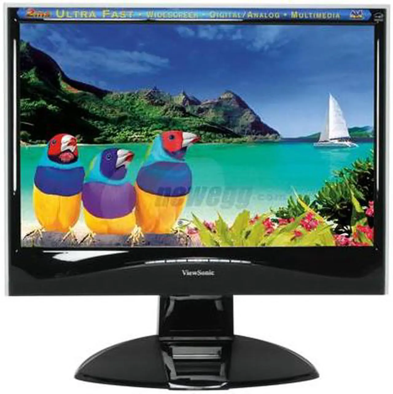 Alt view image 2 of 10 - ViewSonic X Series VX1932wm Glossy Piano-Black 19" 2ms  DVI Widescreen LCD Monitor 300 cd/m2 (typ), 2000:1 (DCR) Built in Speakers