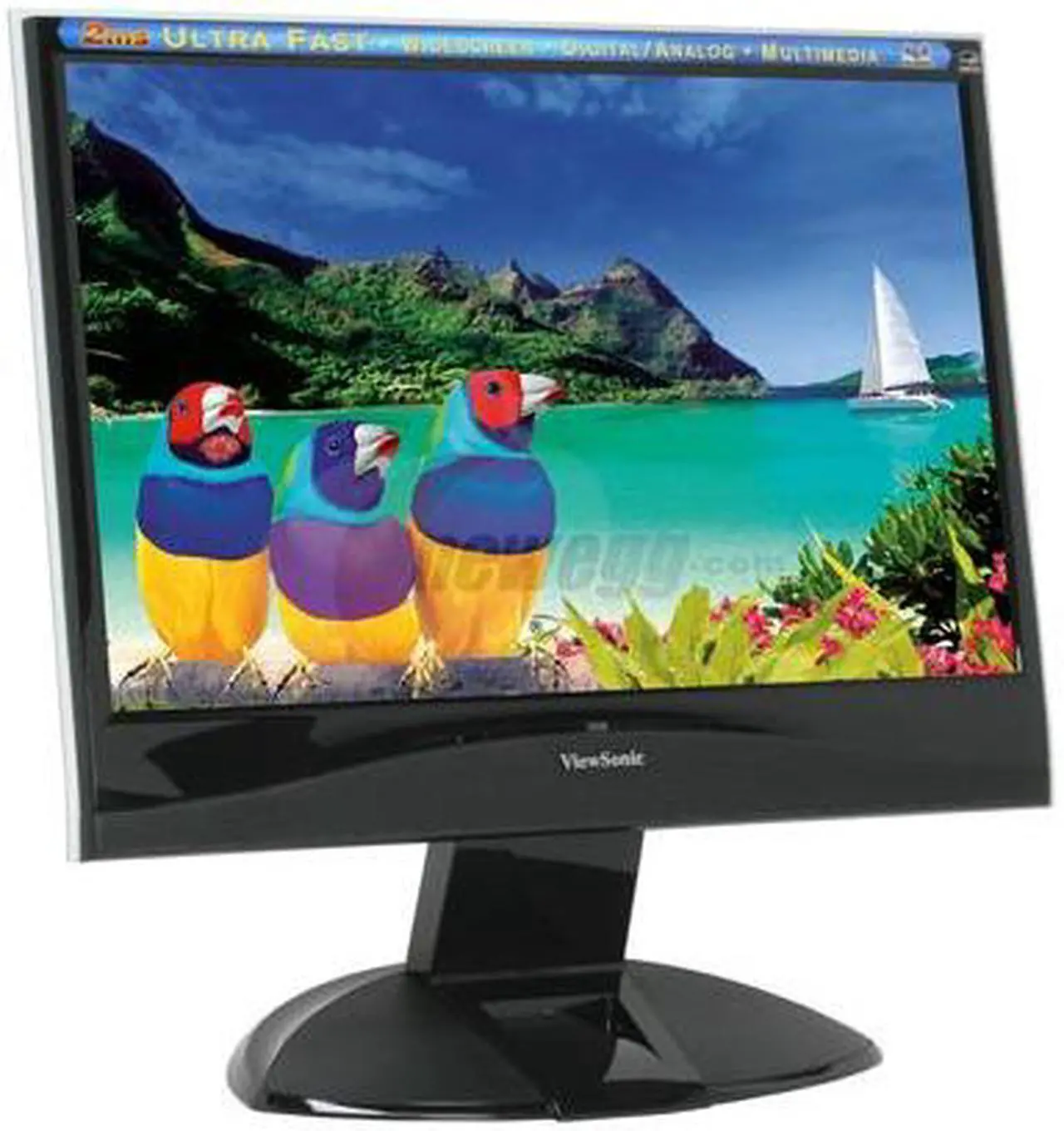 Alt view image 3 of 10 - ViewSonic X Series VX1932wm Glossy Piano-Black 19" 2ms  DVI Widescreen LCD Monitor 300 cd/m2 (typ), 2000:1 (DCR) Built in Speakers