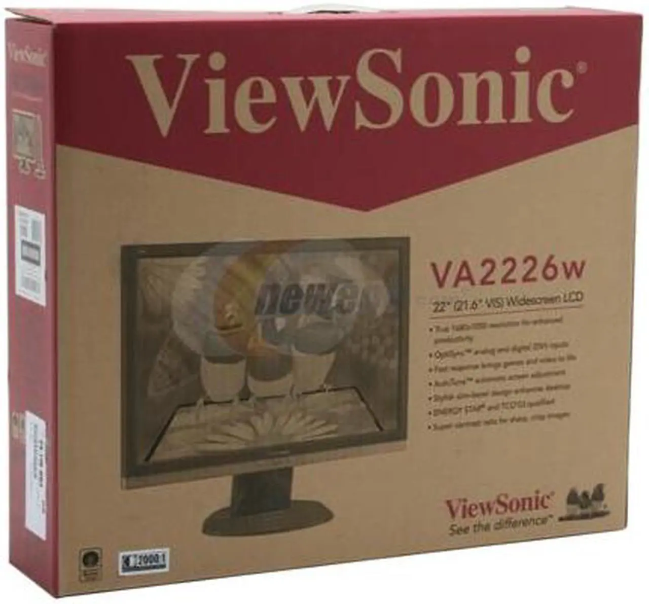 Alt view image 11 of 11 - ViewSonic 21.6" Active Matrix, TFT LCD WSXGA+ LCD Monitor 5 ms D-Sub, DVI-D Value Series VA2226W