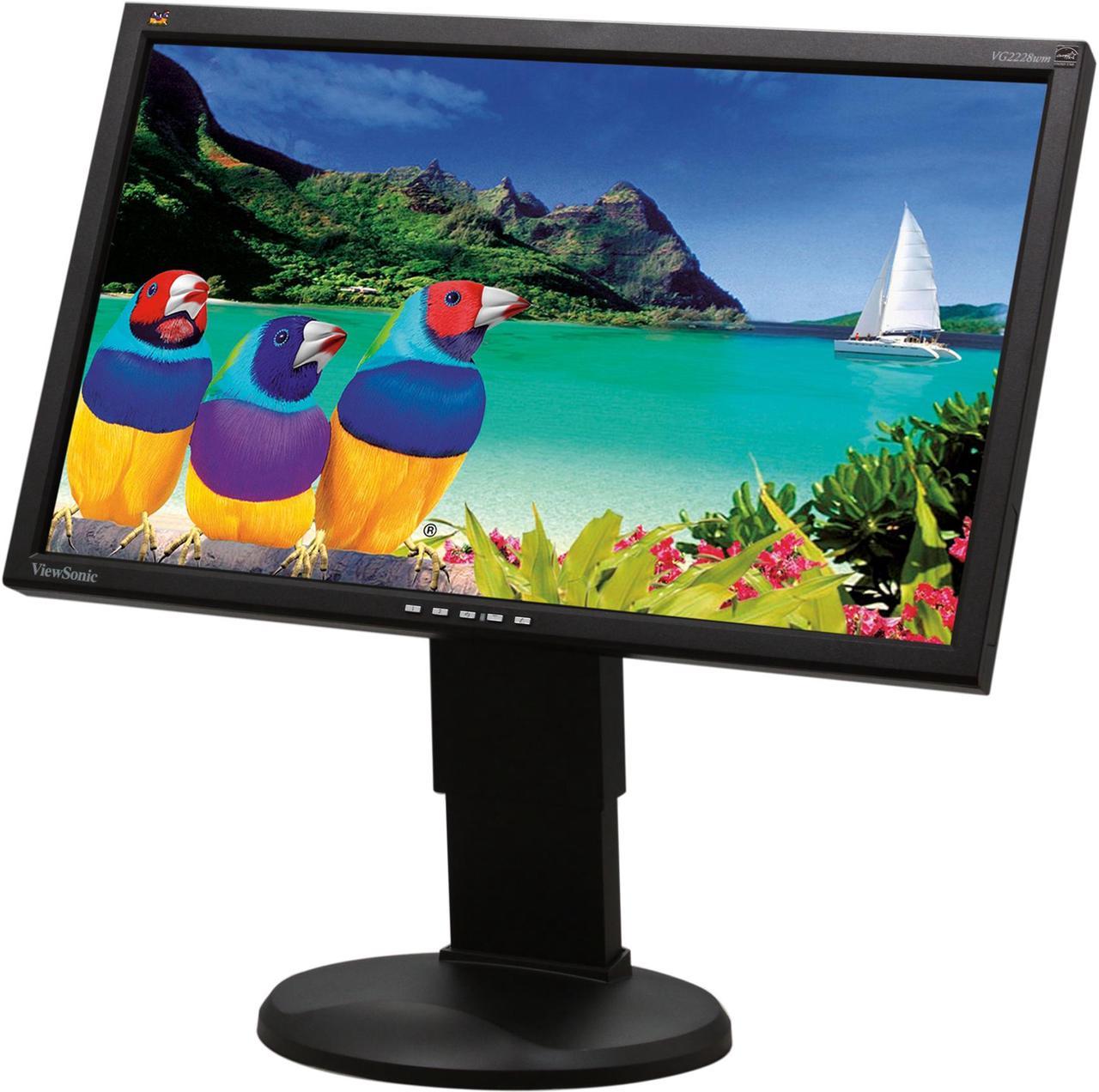 ViewSonic VG2228WM-LED 21.5" Full HD 1920x1080 60Hz VGA DVI-D Built-In Speakers Anti-Glare Screen Backlit LED LCD Monitor