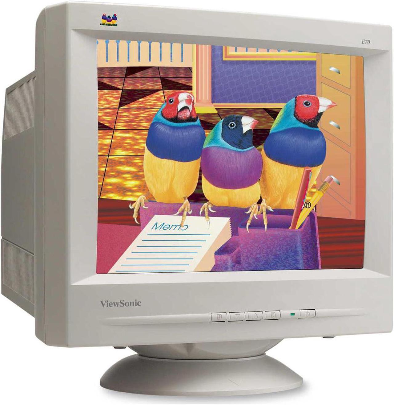 ViewSonic E70 Beige 17" CRT Monitor 0.23mm horizontal, 0.27mm diagonal Dot Pitch D-Sub