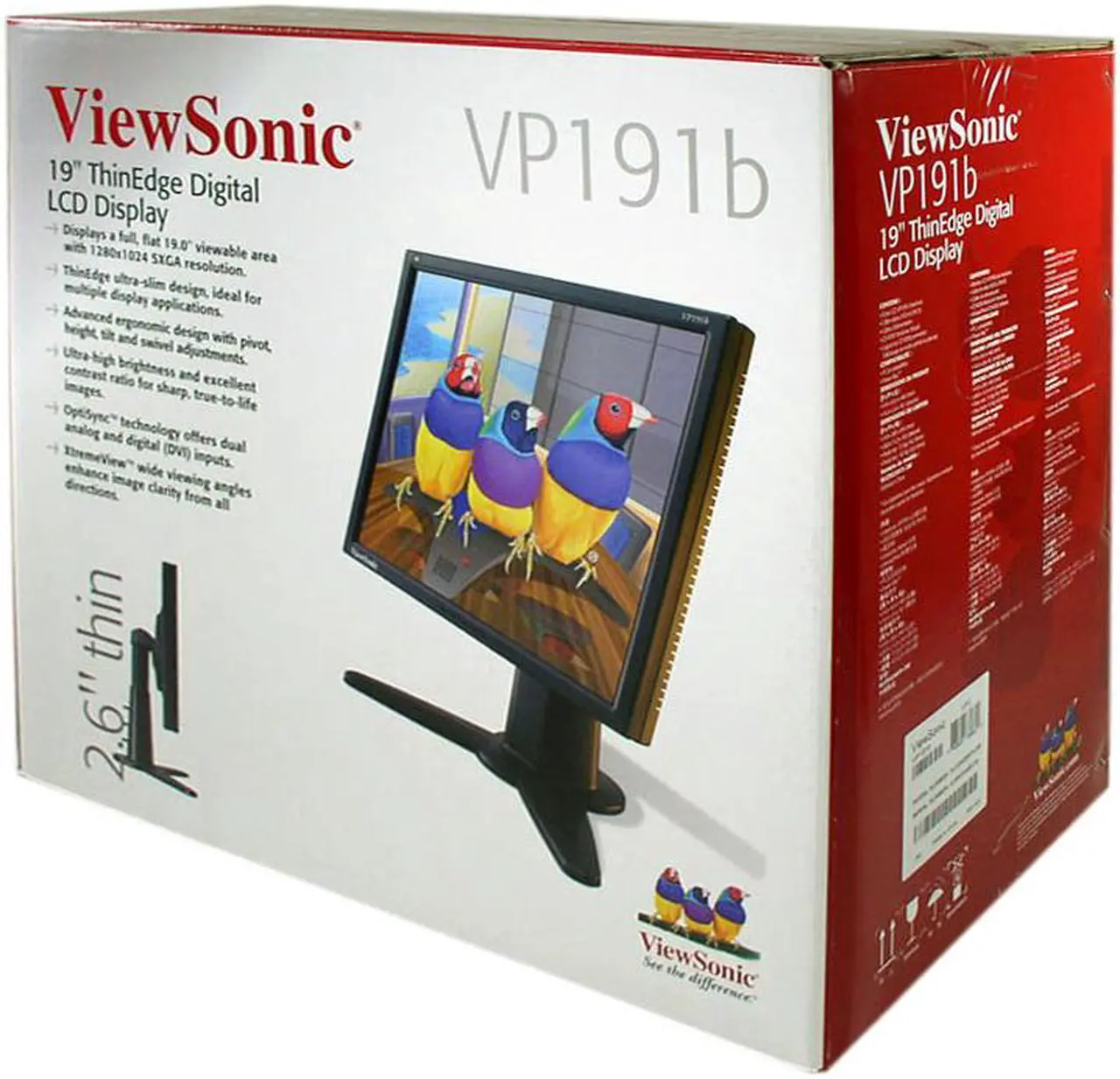 Alt view image 7 of 7 - ViewSonic 19" Active Matrix, TFT LCD SXGA LCD Monitor 8 ms VP191B