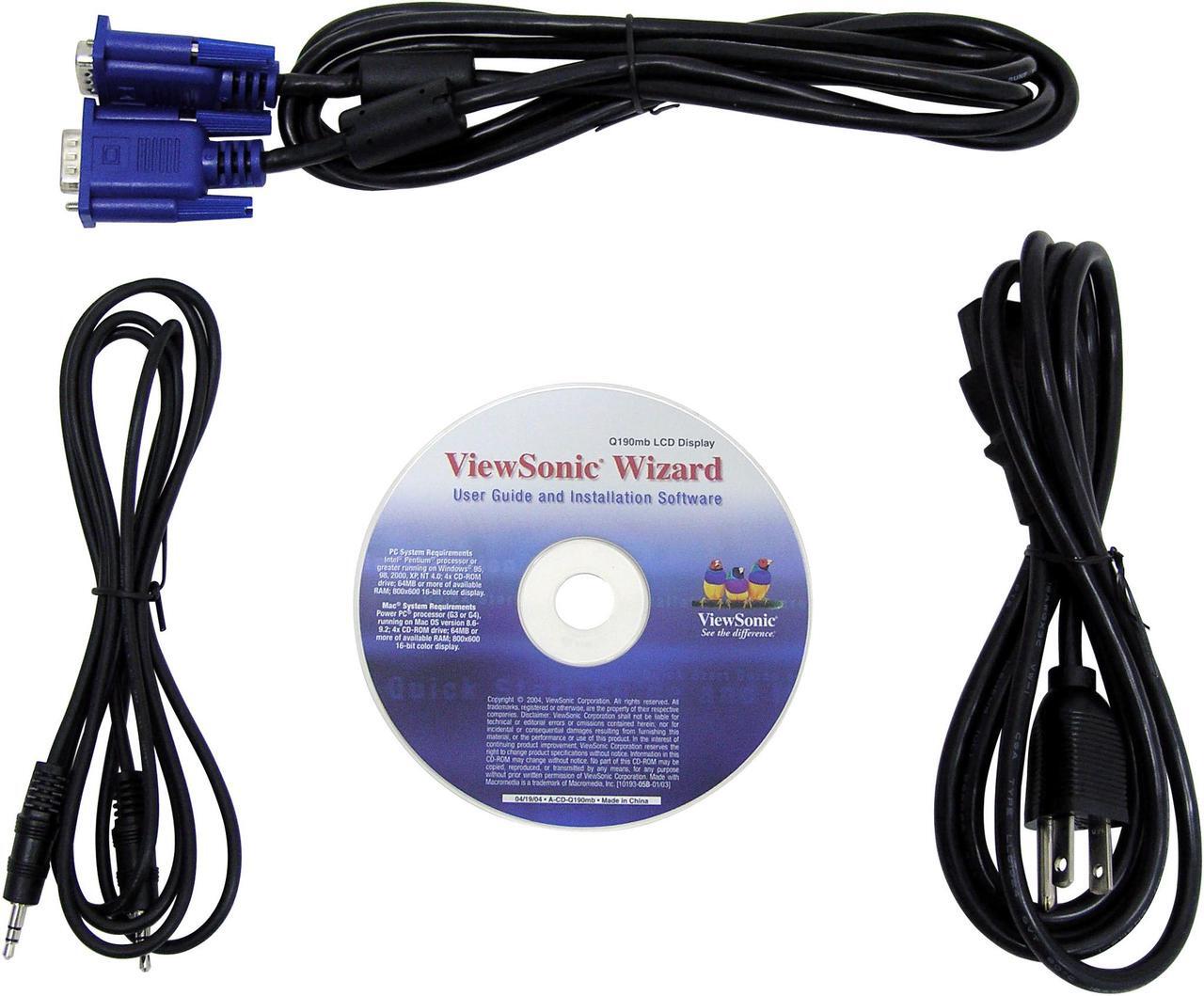 Alt view image 9 of 10 - ViewSonic 19" Active Matrix, TFT LCD SXGA LCD Monitor 25 ms Optiquest Series Q190MB