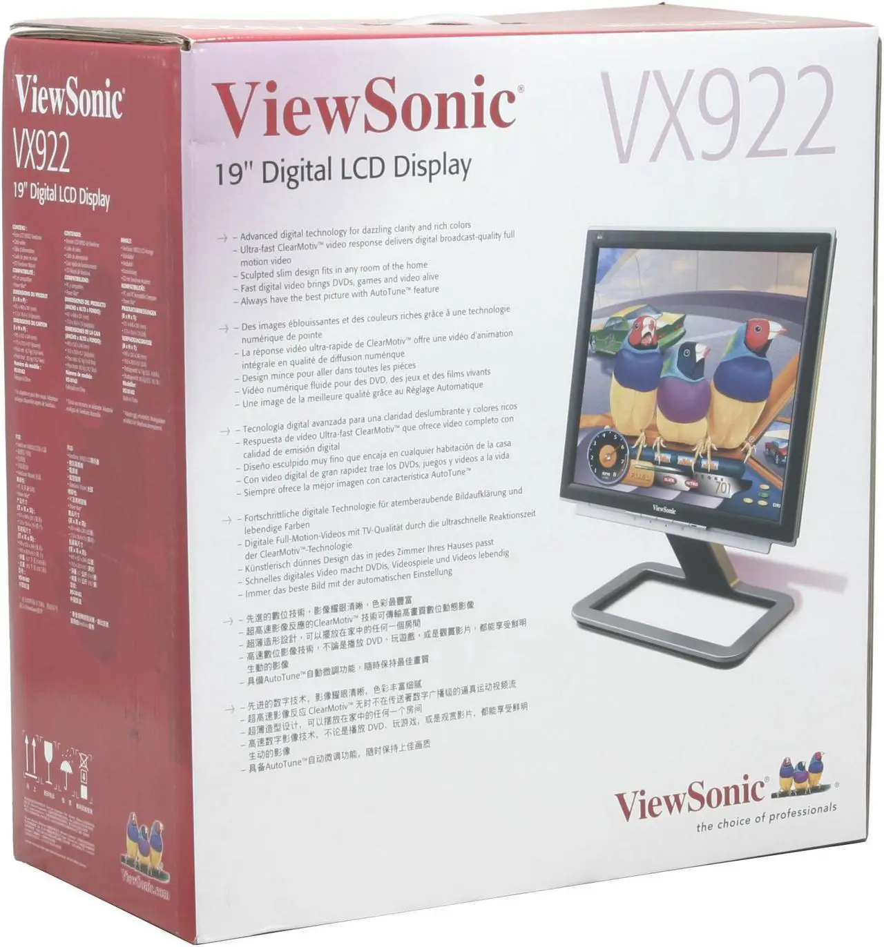 Alt view image 10 of 10 - ViewSonic 19" Active Matrix, TFT LCD SXGA LCD Monitor 2 ms D-Sub, DVI-D X Series VX922