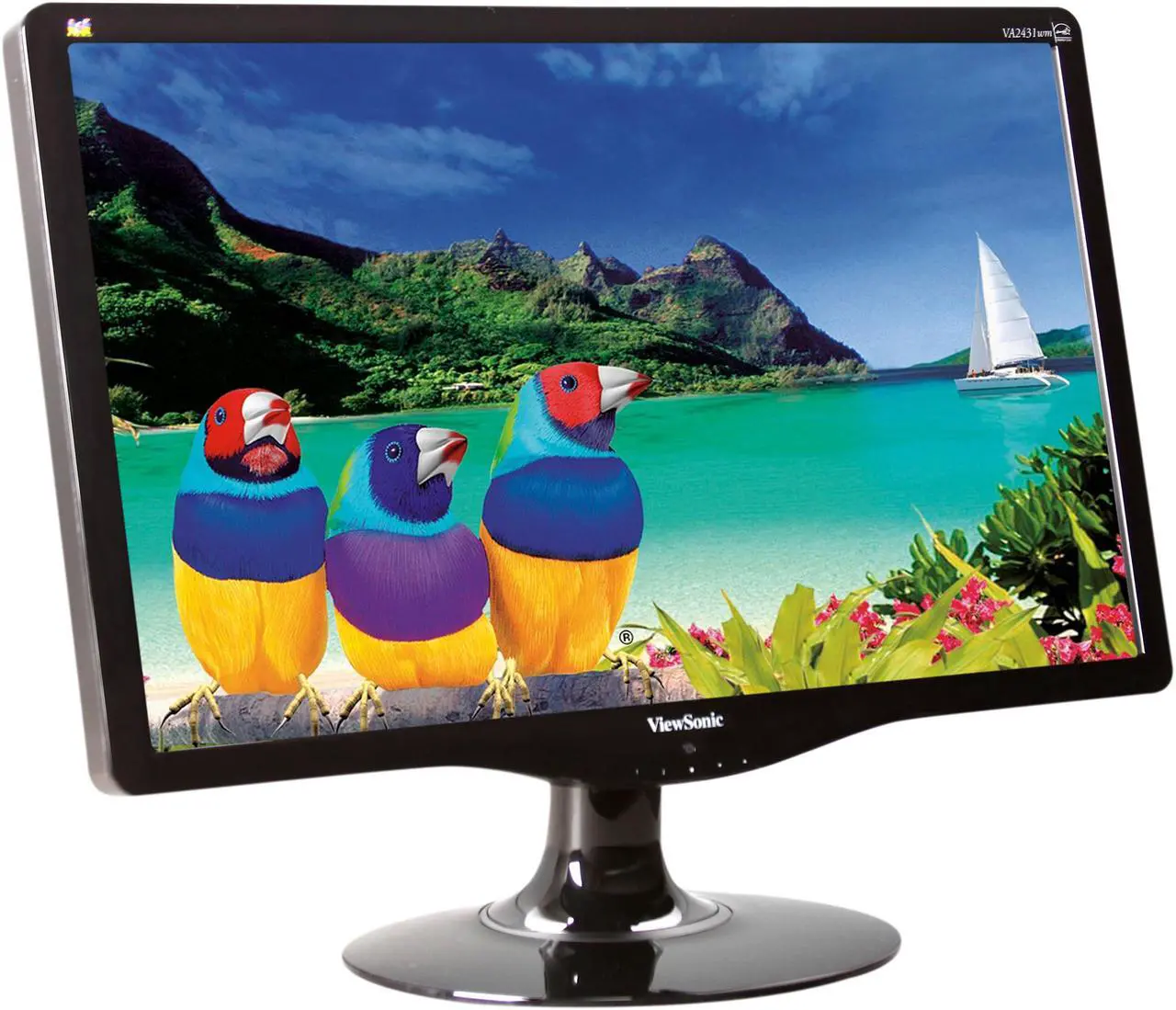 Alt view image 3 of 8 - ViewSonic 23.6" Active Matrix, TFT LCD Full HD 1080P LCD Monitor Built-in Speakers 5 ms D-Sub, DVI-D VA2431WM