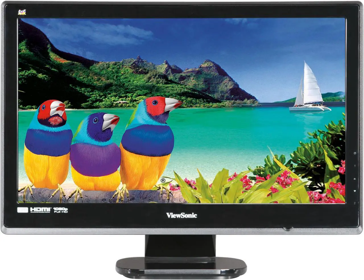 Alt view image 2 of 7 - ViewSonic VX2253mh-LED Black 22" Full HD HDMI LED Backlight LCD Monitor Slim Design w/Speakers 300 cd/m2 DC 30,000,000:1 (1,000:1)