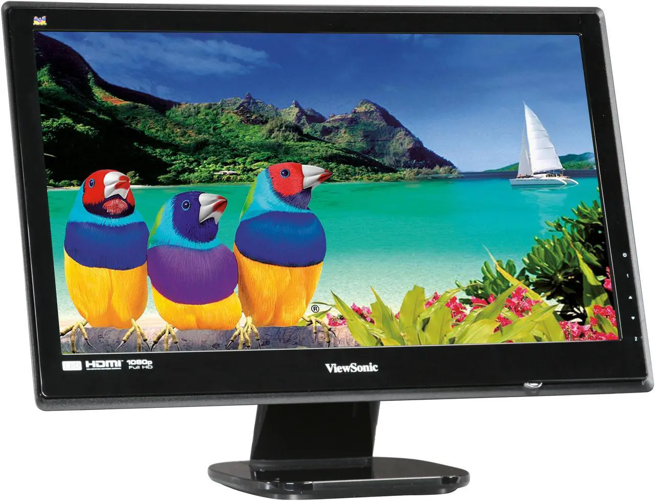 Alt view image 3 of 7 - ViewSonic VX2253mh-LED Black 22" Full HD HDMI LED Backlight LCD Monitor Slim Design w/Speakers 300 cd/m2 DC 30,000,000:1 (1,000:1)