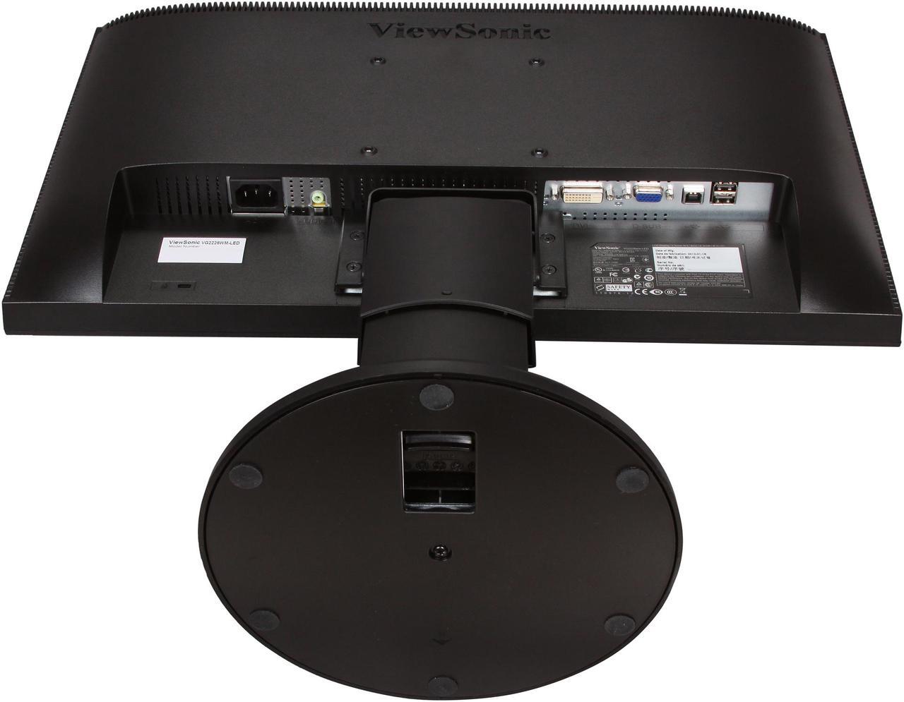 Alt view image 8 of 9 - ViewSonic VG2228wm-LED 22", TN PanelLED Backlight LCD Monitor, 10,000,000:1 (1,000:1), 250cd/m2, 170/160 Viewing Angle,D-Sub, DVI, USB, Built-in Speaker, Height, Swivel, Tilt adjustable