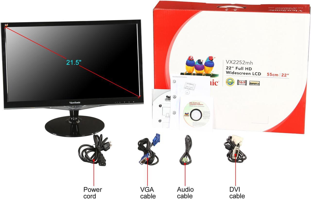 Alt view image 13 of 13 - ViewSonic VX2252MH 22 Inch 2ms 60Hz 1080p Entertainment Monitor with HDMI DVI and VGA Inputs