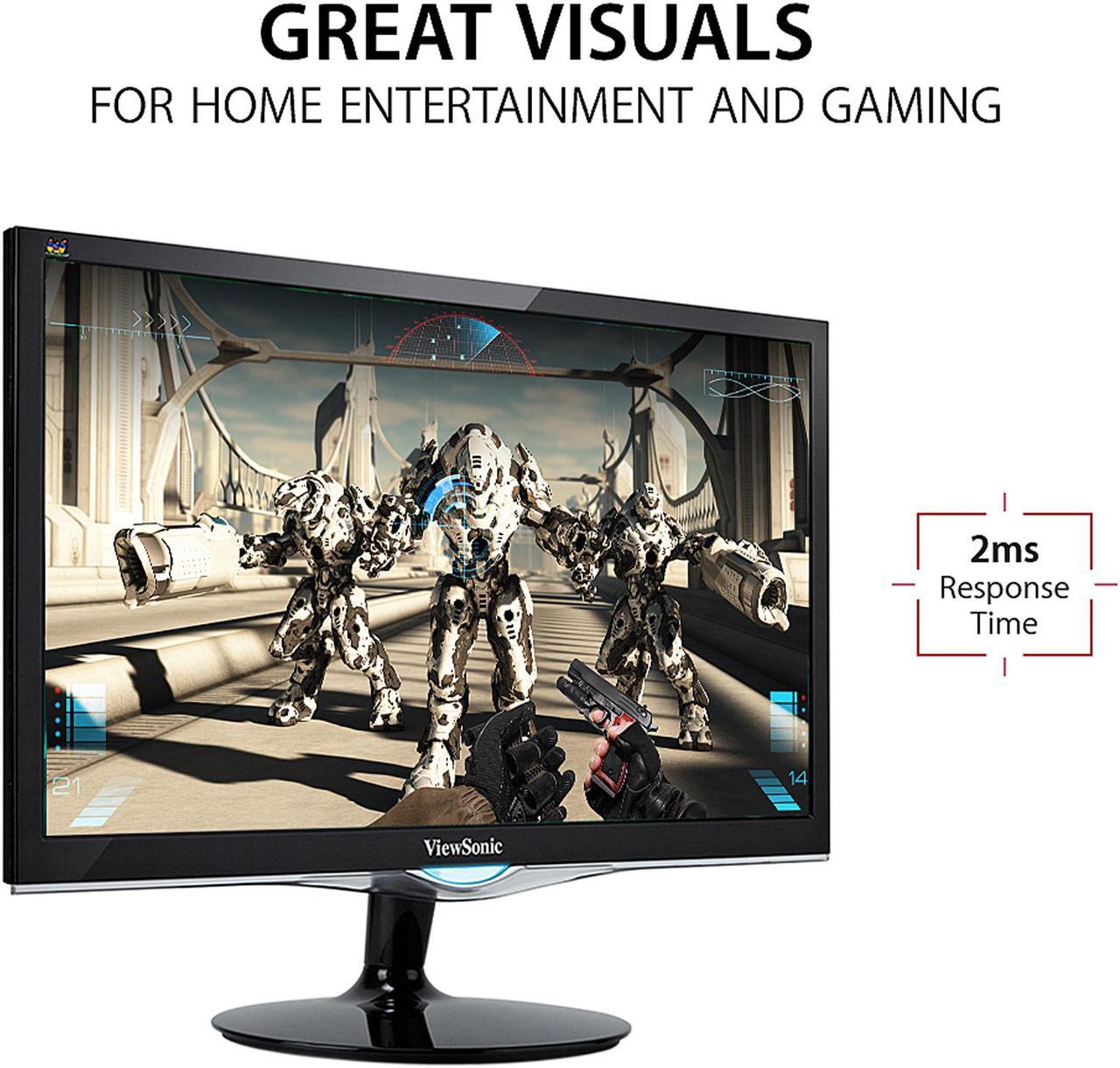 Alt view image 2 of 13 - ViewSonic VX2252MH 22 Inch 2ms 60Hz 1080p Entertainment Monitor with HDMI DVI and VGA Inputs