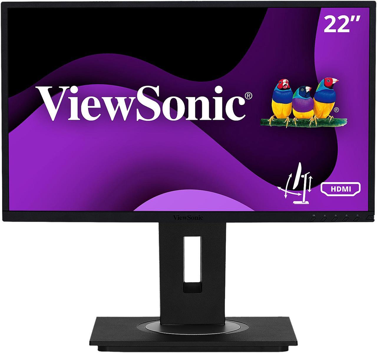 ViewSonic VG2248 22 Inch IPS 1080p Ergonomic Monitor with HDMI DisplayPort USB and 40 Degree Tilt for Home and Office