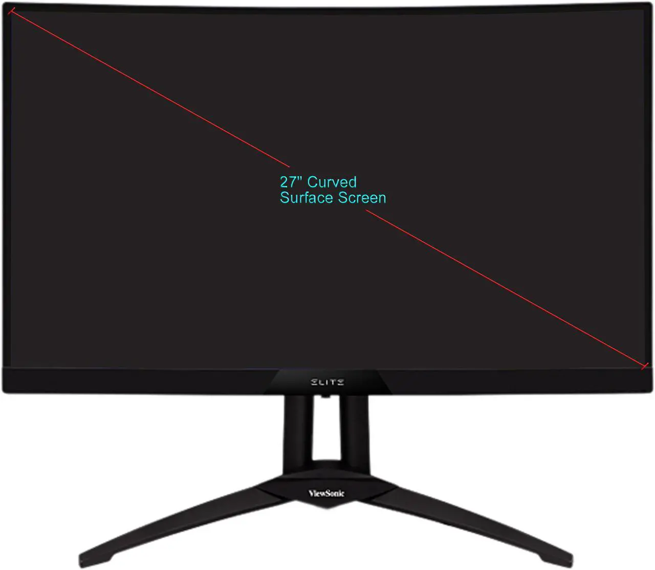Alt view image 7 of 14 - ViewSonic ELITE XG270QC Curved 27 Inch 1ms 1440p 165Hz FreeSync Premium Pro Gaming Monitor with VESA DisplayHDR 400 and Advanced Ergonomics for Esports