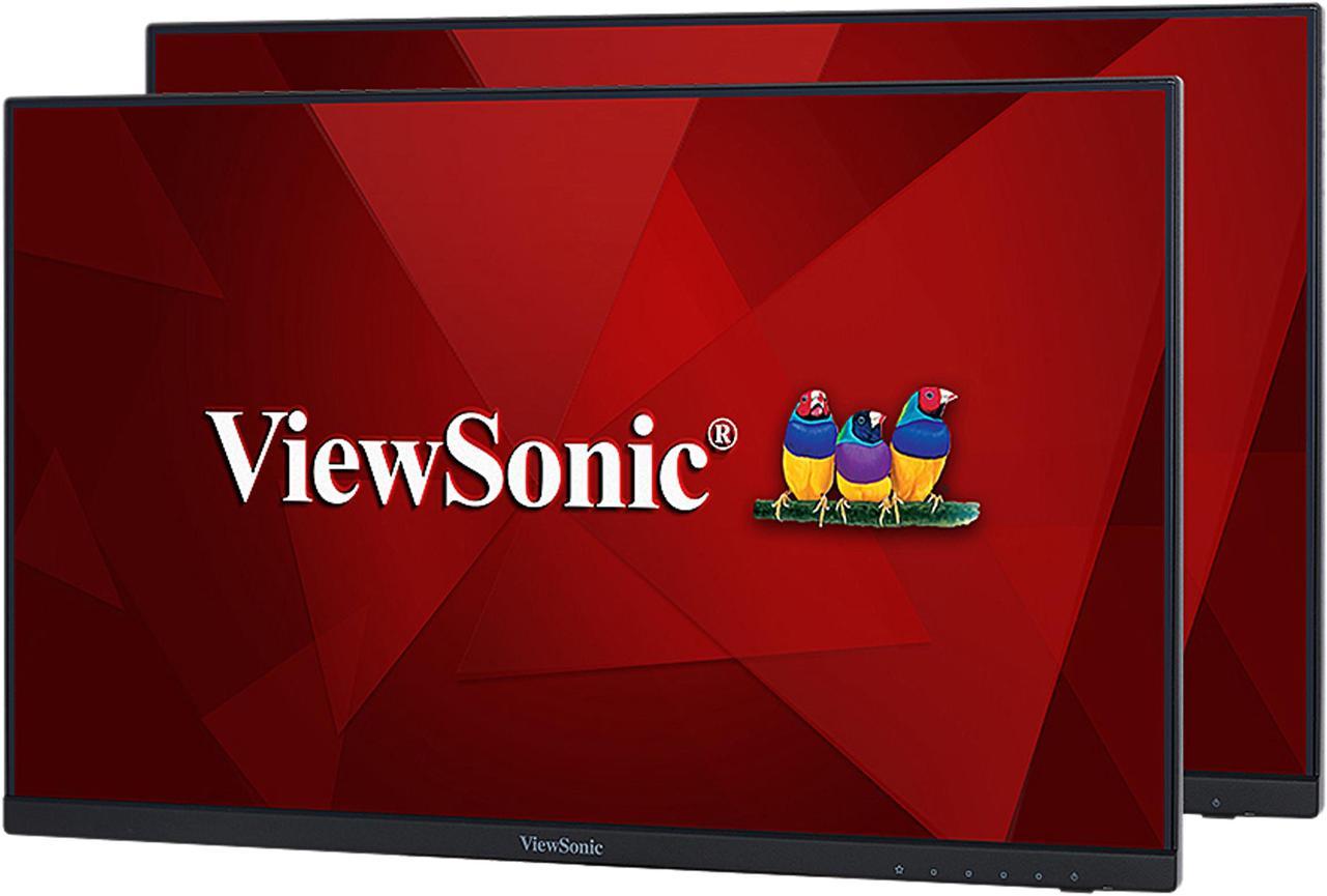 ViewSonic VA2256-MHD_H2 22 Inch Frameless Dual Pack Head-Only 1080p IPS Monitors with HDMI DisplayPort and VGA for Home and Office