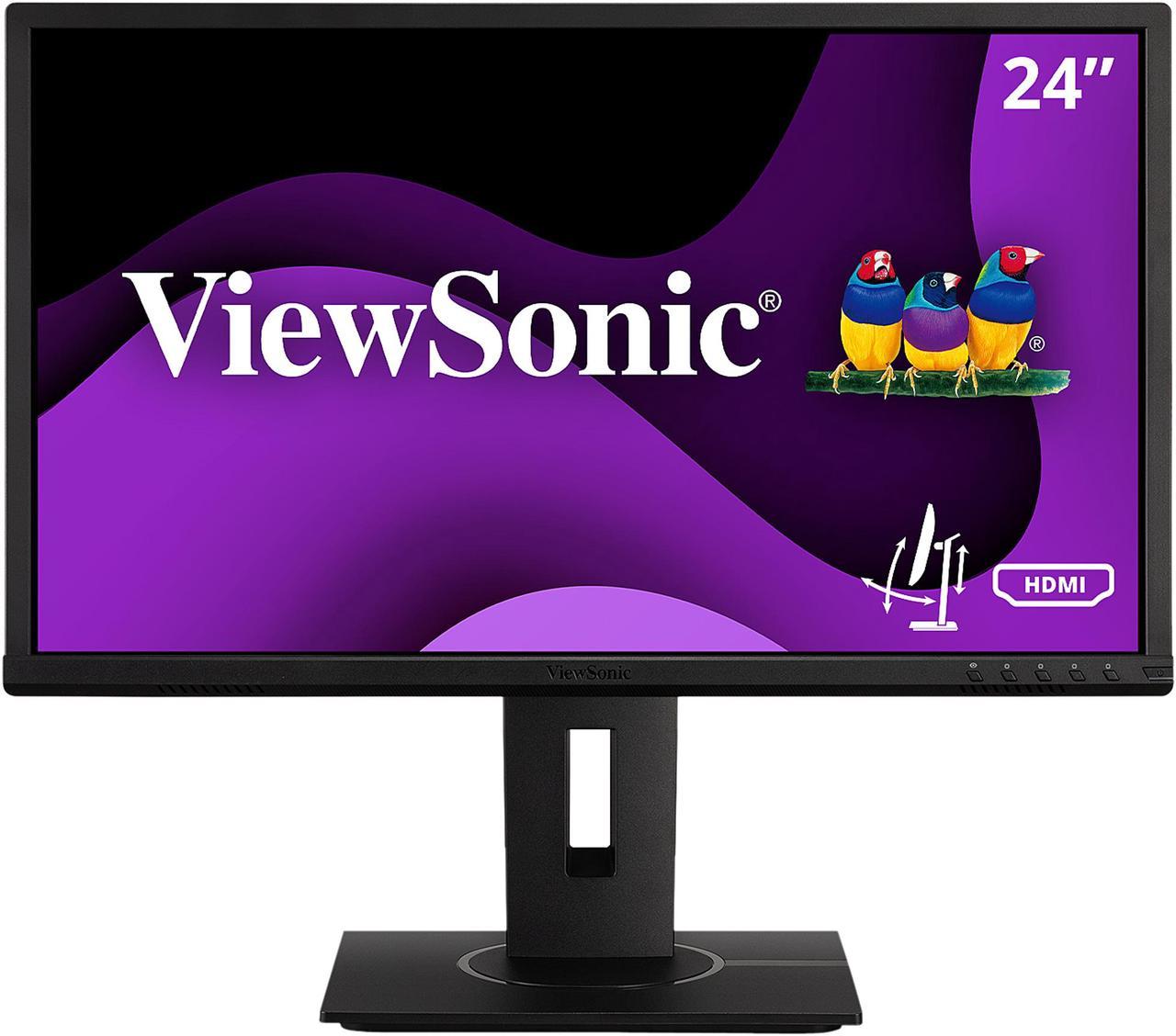 ViewSonic VG2440 24 Inch IPS 1080p Ergonomic Monitor with Integrate vDisplyManager HDMI DisplayPort VGA USB Inputs for Home and Office