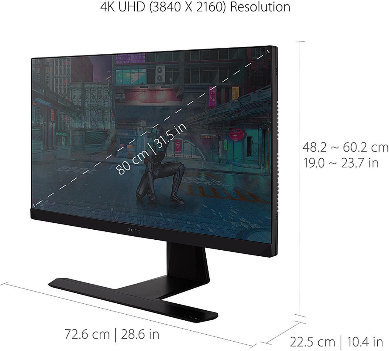 Alt view image 6 of 8 - ViewSonic ELITE XG320U 32 Inch 4K UHD Gaming Monitor with 150Hz, 1ms, HDR 600, FreeSync Premium Pro, HDMI, DisplayPort, USB, and Advanced Ergonomics for Esports