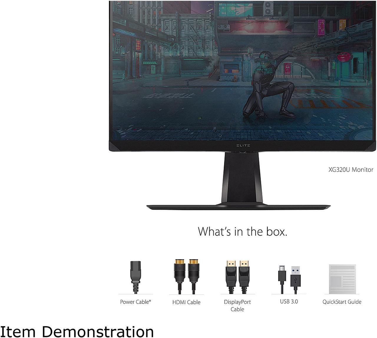 Alt view image 8 of 8 - ViewSonic ELITE XG320U 32 Inch 4K UHD Gaming Monitor with 150Hz, 1ms, HDR 600, FreeSync Premium Pro, HDMI, DisplayPort, USB, and Advanced Ergonomics for Esports