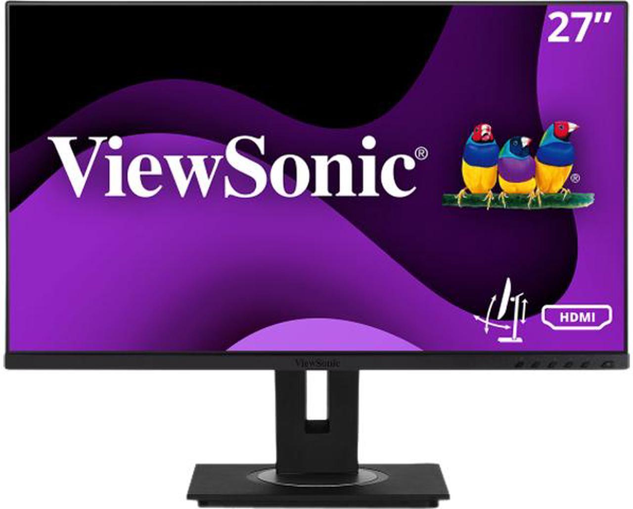 ViewSonic VG2748A 27 Inch IPS 1080p Ergonomic Monitor with Ultra-Thin Bezels, HDMI, DisplayPort, USB, VGA, and 40 Degree Tilt for Home and Office