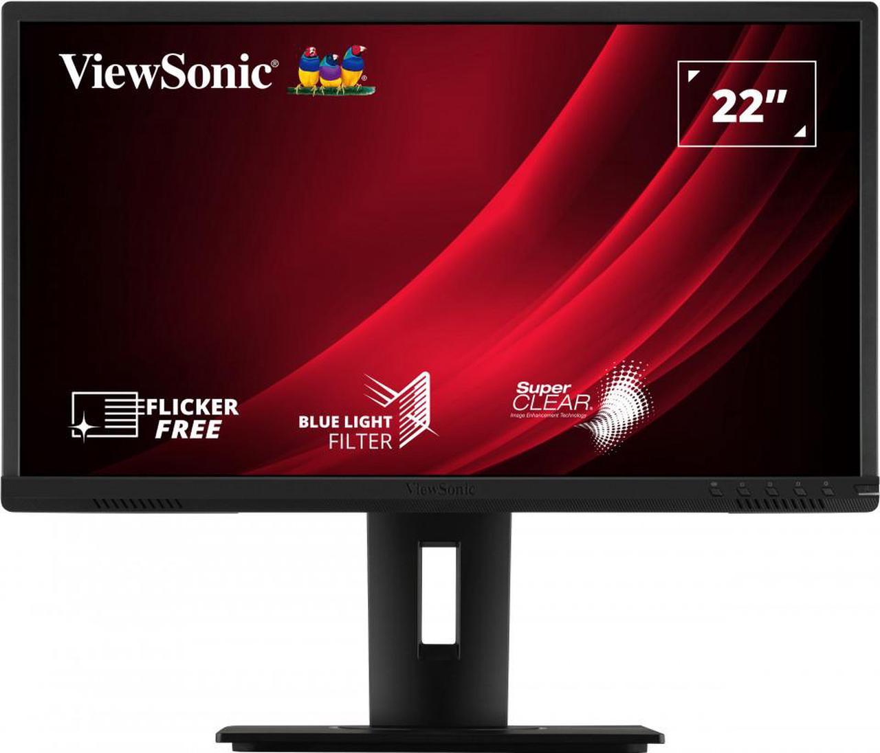 ViewSonic 22" 60 Hz VA monitors 5 ms VGA:	1 USB 3.2 Type A Down Stream:	4 USB 3.2 Type B Up Stream:	1 3.5mm Audio In:	1 3.5mm Audio Out:	1 HDMI 1.4:	1 DisplayPort:	1 Power in:	3-pin Socket (IEC C14 / CEE22) VG2240