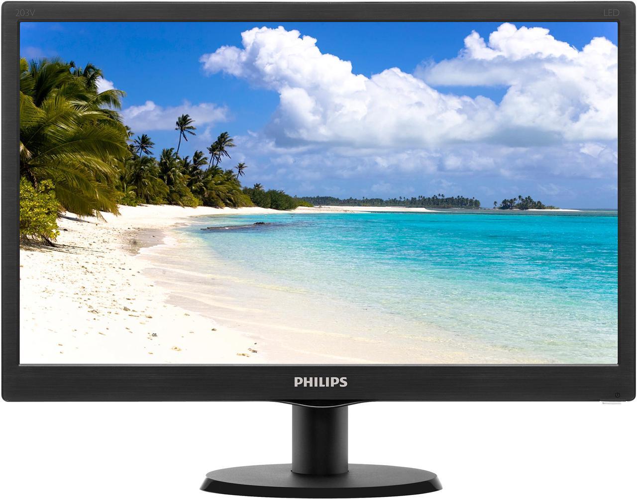 Philips 203V5LSB2 19.5" LED monitor, HD 1600x900, VGA input, 5ms, EPEAT Silver, 100% recyclable packaing material