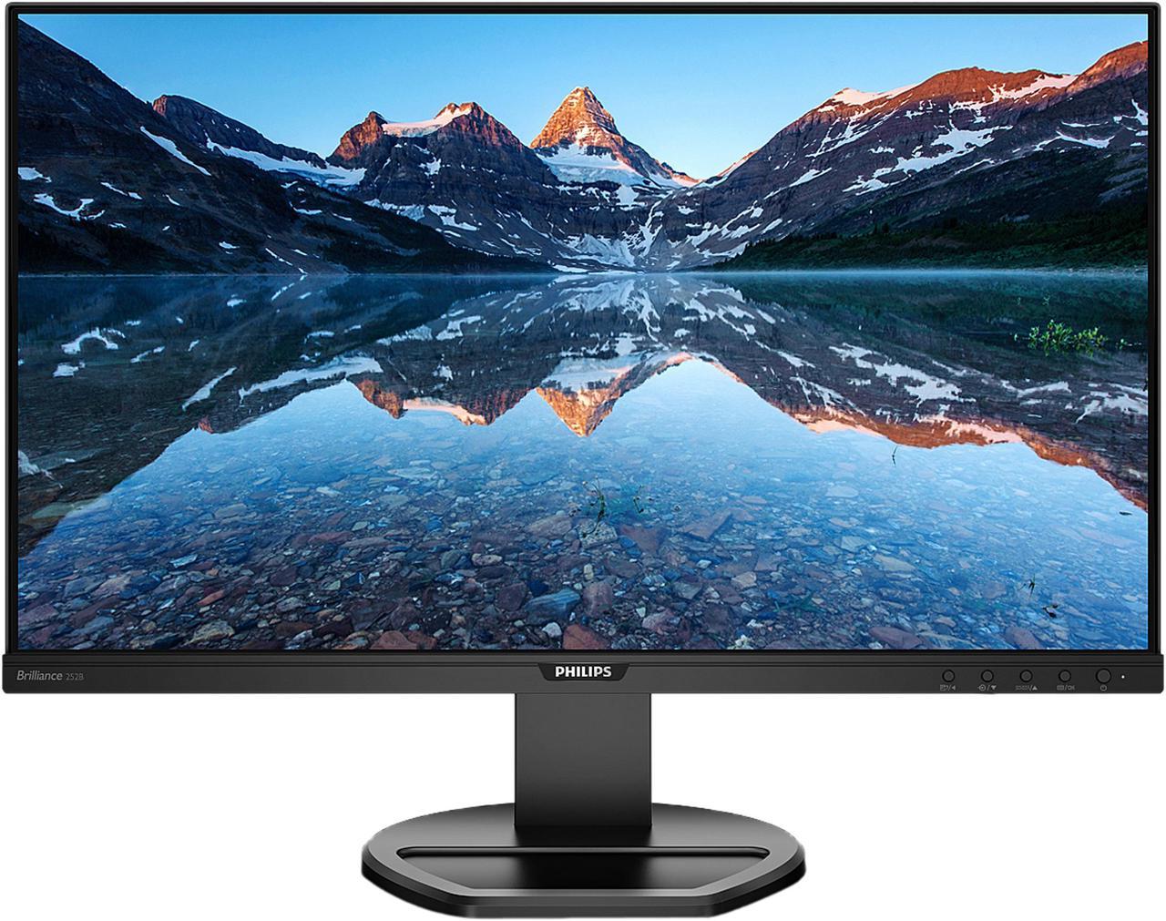 PHILIPS 241B8QJEB 24" Frameless Monitor, Full HD IPS, USB 3.0 hub, Built-in Speakers, VESA, Height Adjustable Stand, TCO Edge, 4Yr Advance Replacement Warranty