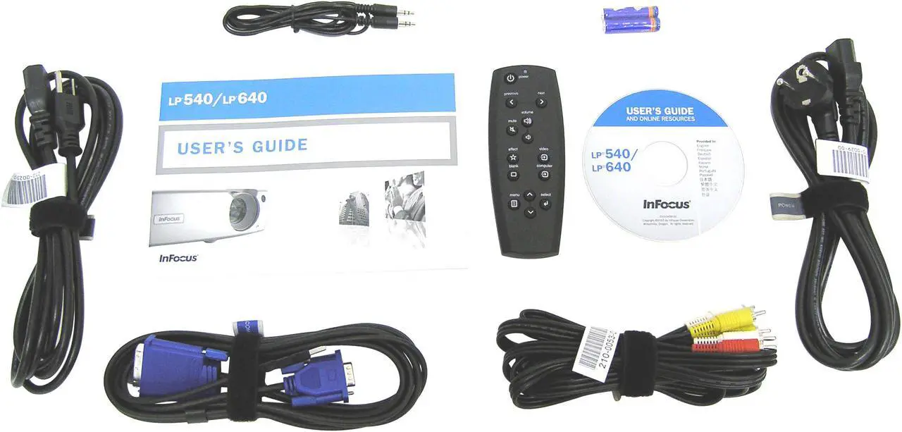 Alt view image 7 of 8 - InFocus LP540 1024 x 768 1700 max ANSI lumens LCD Projector 400:1