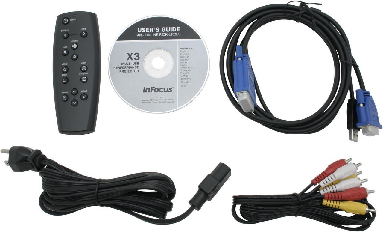 Alt view image 9 of 10 - InFocus X3 1024 x 768 • 1600 max ANSI lumens (standard mode) • 1100 max ANSI lumens (whisper mode) DLP Projector 2000:1