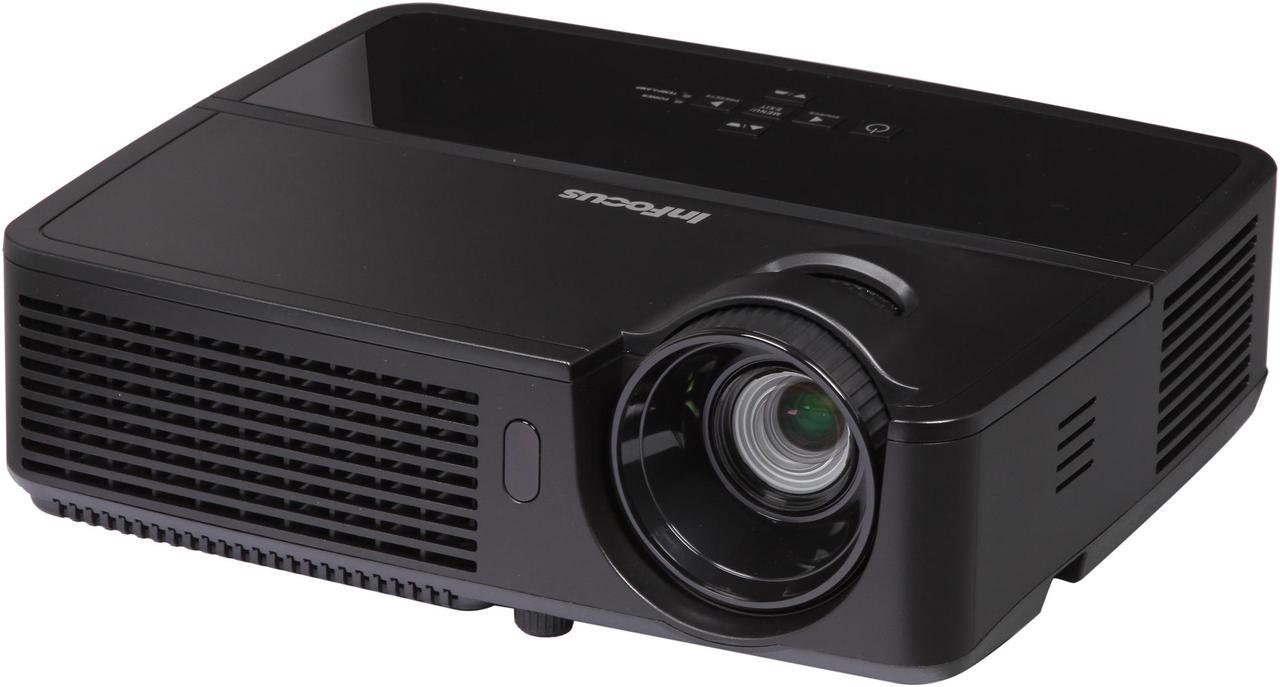 InFocus IN116 WXGA 1280 x 800, 2700 Lumens, Slim Design & Lightweight, HDMI Input, BrilliantColor Tech, 3D Ready DLP Projector