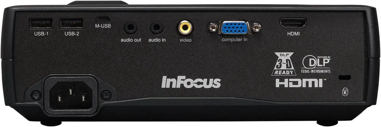 Alt view image 6 of 6 - InFocus IN1118HD DLP 1080 2400 Lumens Ultra Portable PC-Free, File Viewer, 3D