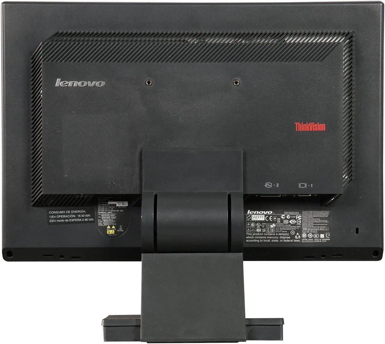 Alt view image 6 of 8 - Lenovo 19" 60 Hz LCD Monitor 5 ms D-Sub, DVI-D L197WA