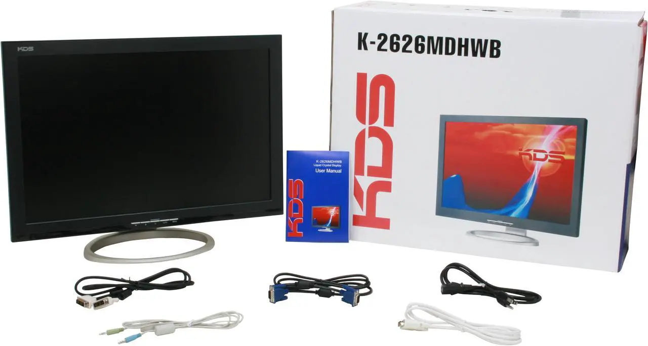 Alt view image 8 of 8 - KDS 26" WUXGA LCD Monitor 5 ms D-Sub, DVI, HDMI K-2626mdhwb