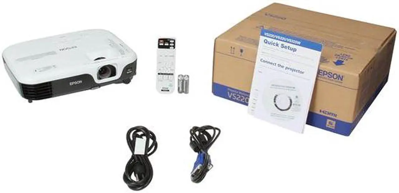 Alt view image 9 of 9 - EPSON VS220 800 x 600 2700 lumens 3LCD Projector 3000:1