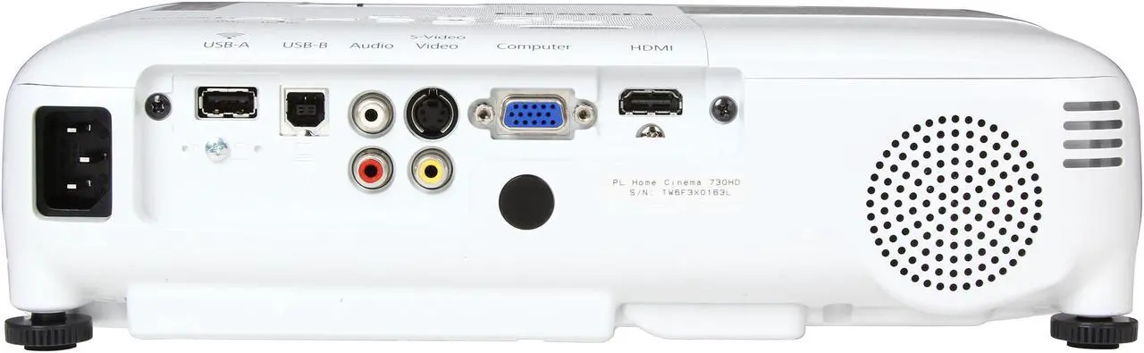 Alt view image 5 of 8 - Epson PowerLite Home Cinema 730HD 1280x800 WXGA 3000 ANSI Lumens, 16:10 Aspect Ratio, HDMI/VGA Inputs, Kensington Security, Keystone Correction, 3LCD Projector