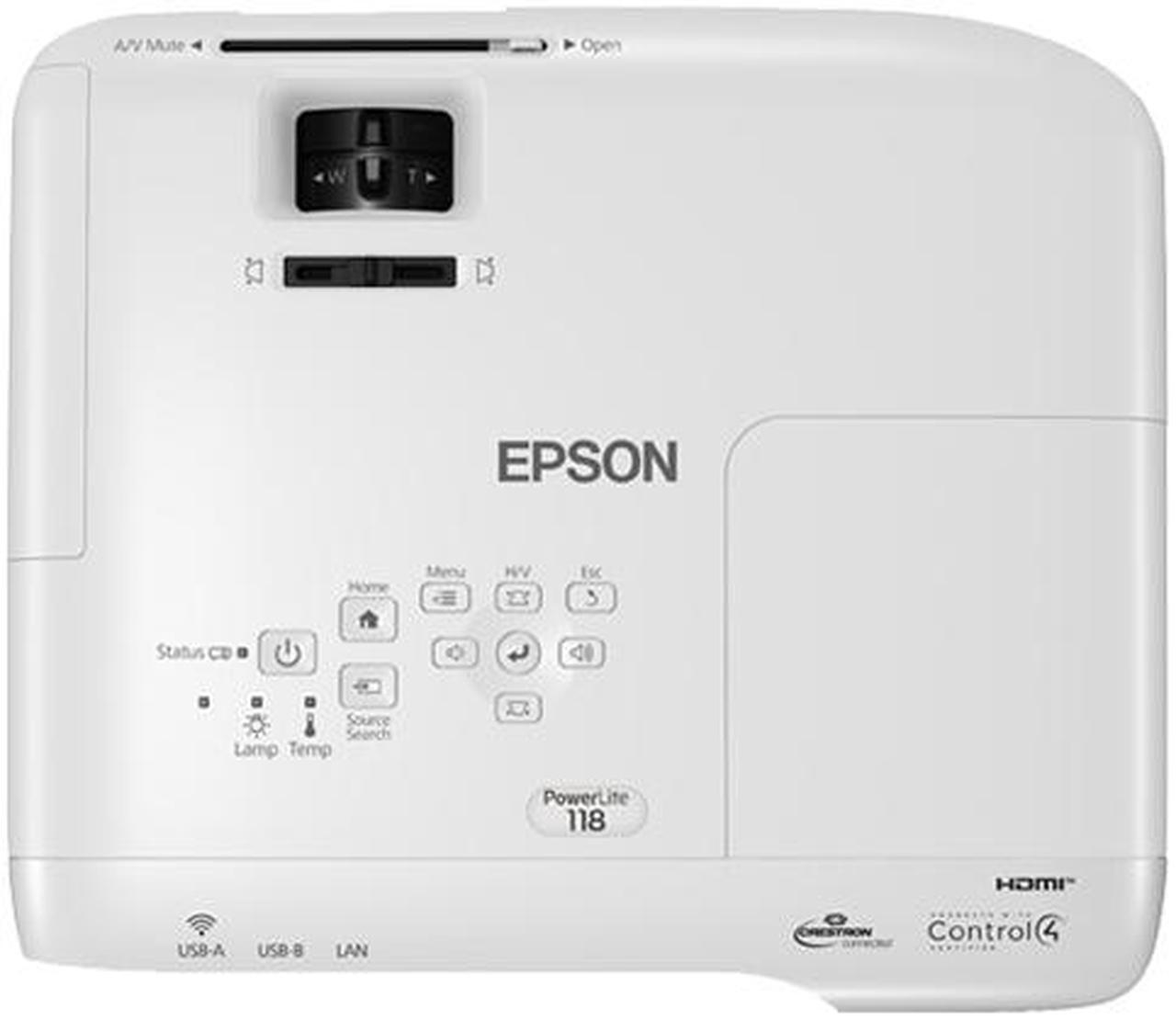 Alt view image 6 of 6 - Epson Factory Recertified Powerlite 118 XGA Projector