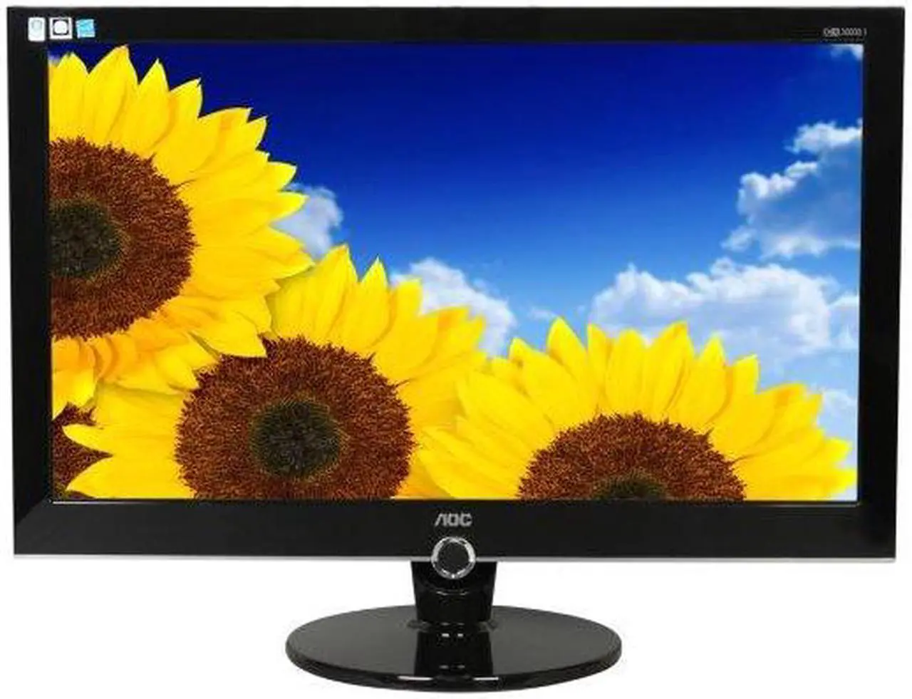 Alt view image 3 of 5 - AOC 2330V Piano-black Glossy 23" 5ms Widescreen Full HD 1080P LCD Monitor 300 cd/m2 DC 30000:1 DVI W/ HDCP Support