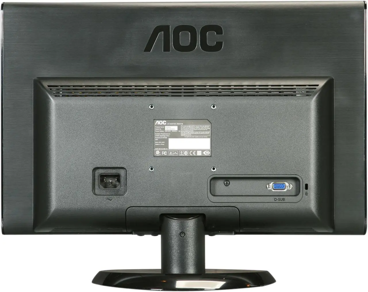 Alt view image 5 of 7 - AOC 19" 60 Hz LCD Monitor 5 ms D-Sub e950Sw