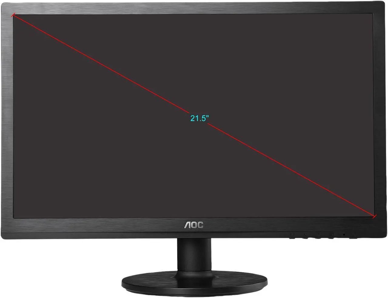 Alt view image 5 of 4 - AOC E2260SWDN 21.5" HD 1920 x 1080 Monitor, 20M:1 Dynamic Contrast Ratio, DVI-D/VGA, VESA Compatible, EPEAT Gold, EnergyStar