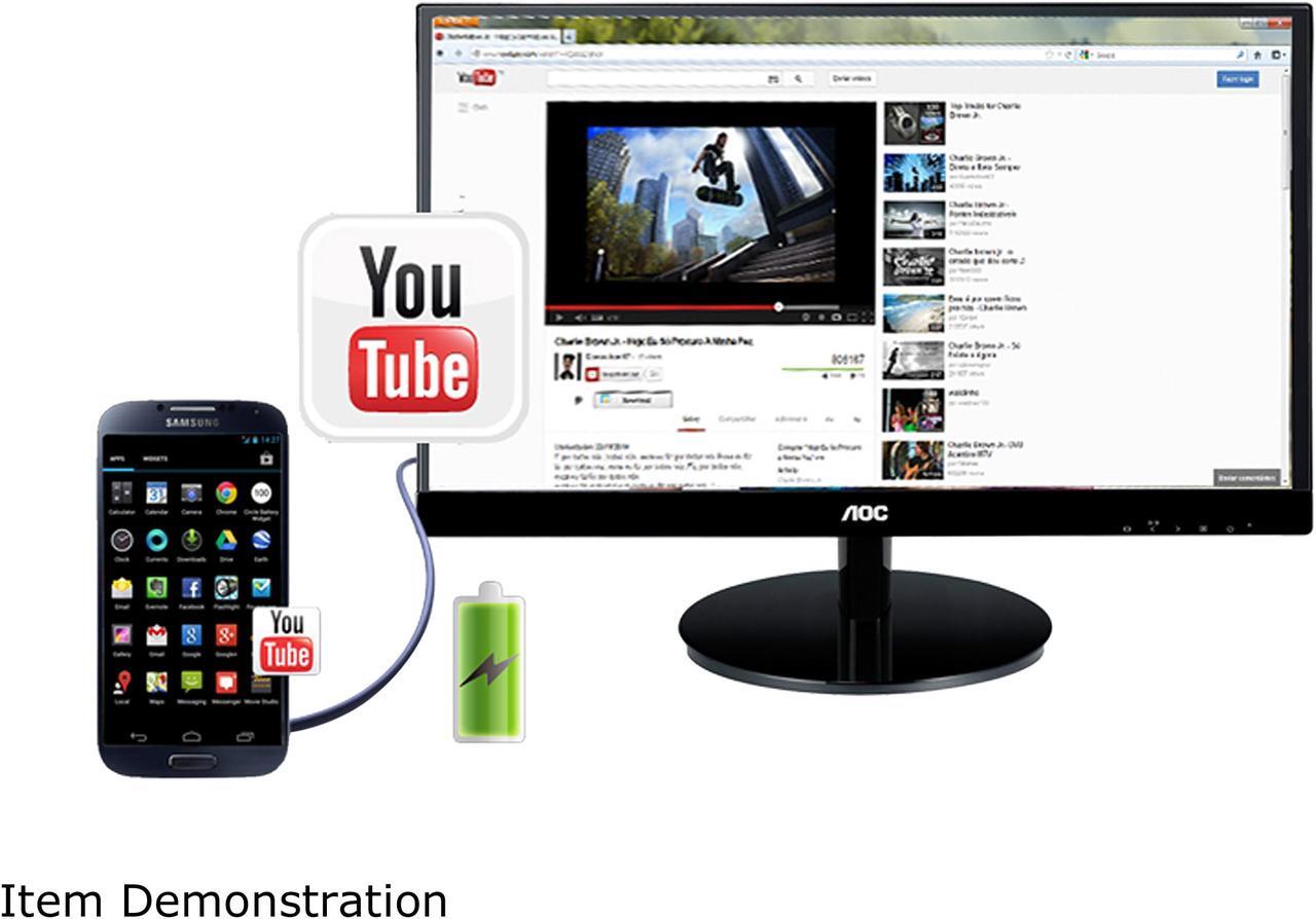 Alt view image 3 of 6 - AOC I2769VM 27" Full HD 1920x1080 monitor, 3-sided frameless/ultra-thin bezels, IPS Panel, 50M:1 dynamic contrast ratio, DisplayPort/HDMI (x2)/DVI/VGA, Built-in speakers, VESA compatible