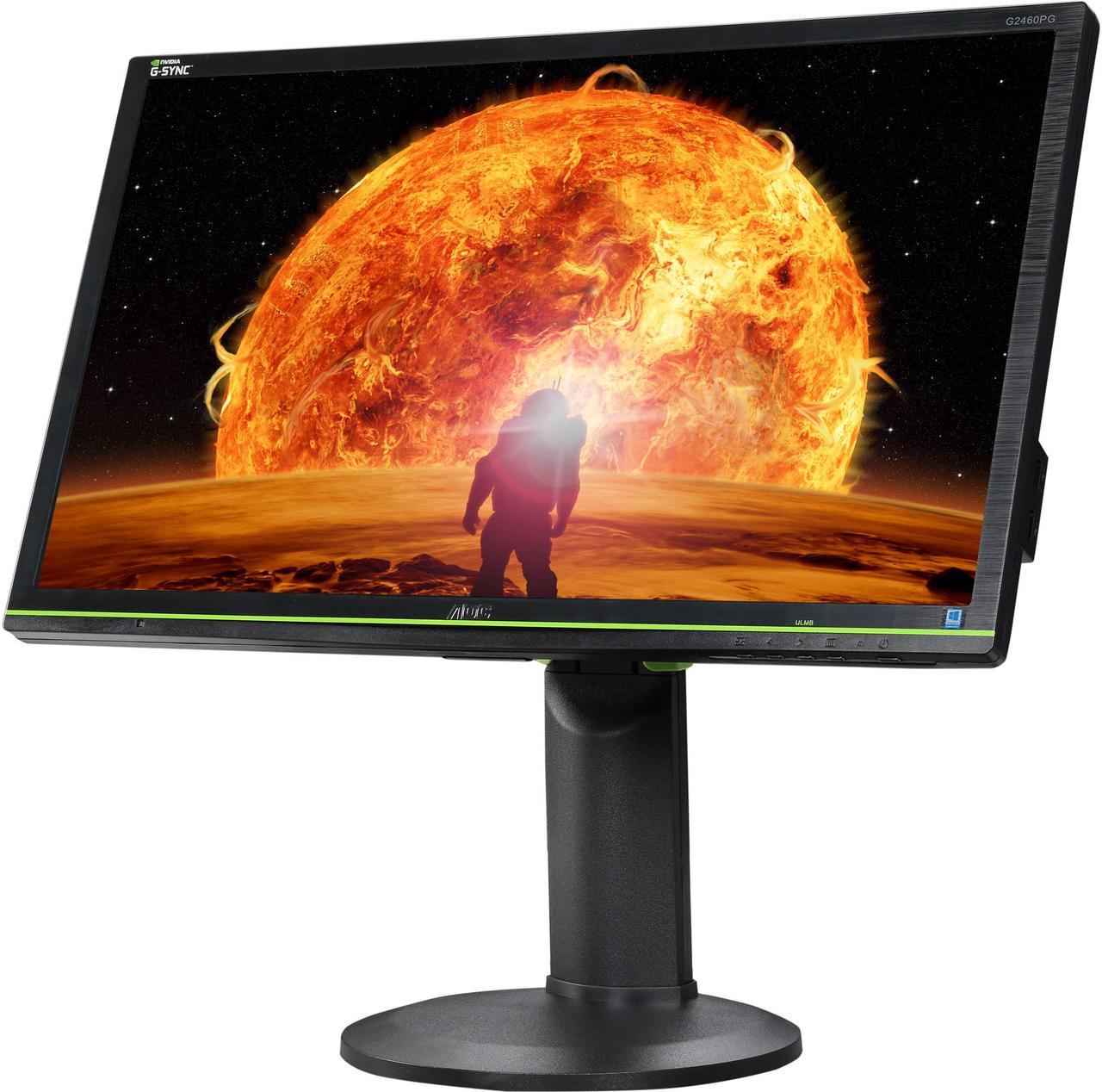 AOC G2460PG 24" Gaming Monitor, G-SYNC, FHD (1920x1080), TN Panel, 144Hz, 1ms, Height Adjustable, DisplayPort, USB