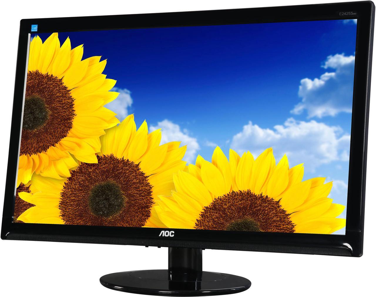 Main image of AOC 24" 60 Hz Monitor 5 ms 1 x 15-pin VGA 1 x 24-pin DVI-D E2425SWD-B