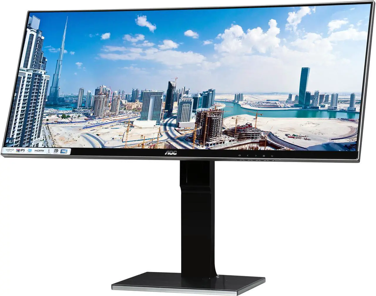 Main image of AOC U3477PQU Black 34" 5ms UltraWide WQHD LED Backlight LCD Monitor IPS Panel DC 70Million:1(1000:1) 320 cd/m2, USB3.0, Height & Pivot adjustable, Speakers