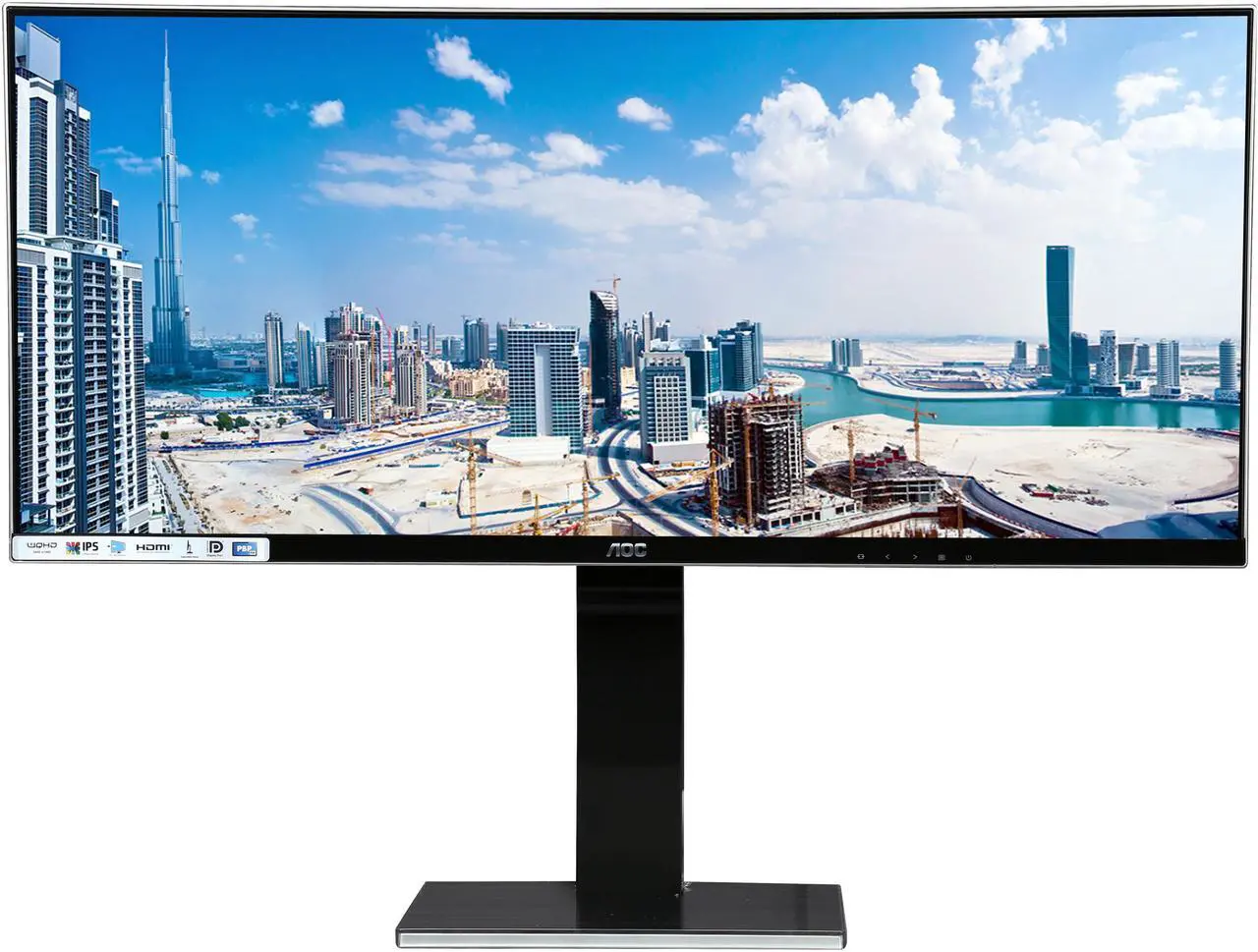 Alt view image 2 of 11 - AOC U3477PQU Black 34" 5ms UltraWide WQHD LED Backlight LCD Monitor IPS Panel DC 70Million:1(1000:1) 320 cd/m2, USB3.0, Height & Pivot adjustable, Speakers