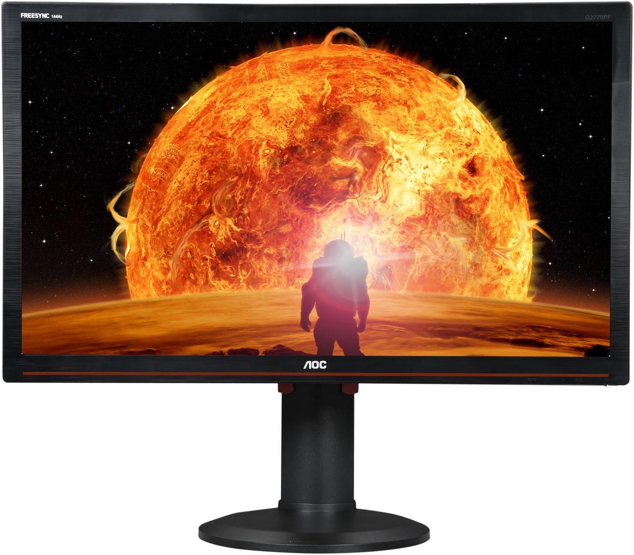 Alt view image 3 of 10 - AOC G2770PF 27" Gaming Monitor, FreeSync, FHD (1920x1080), TN Panel, 144Hz, 1ms, Height Adjustable, DisplayPort, HDMI, USB