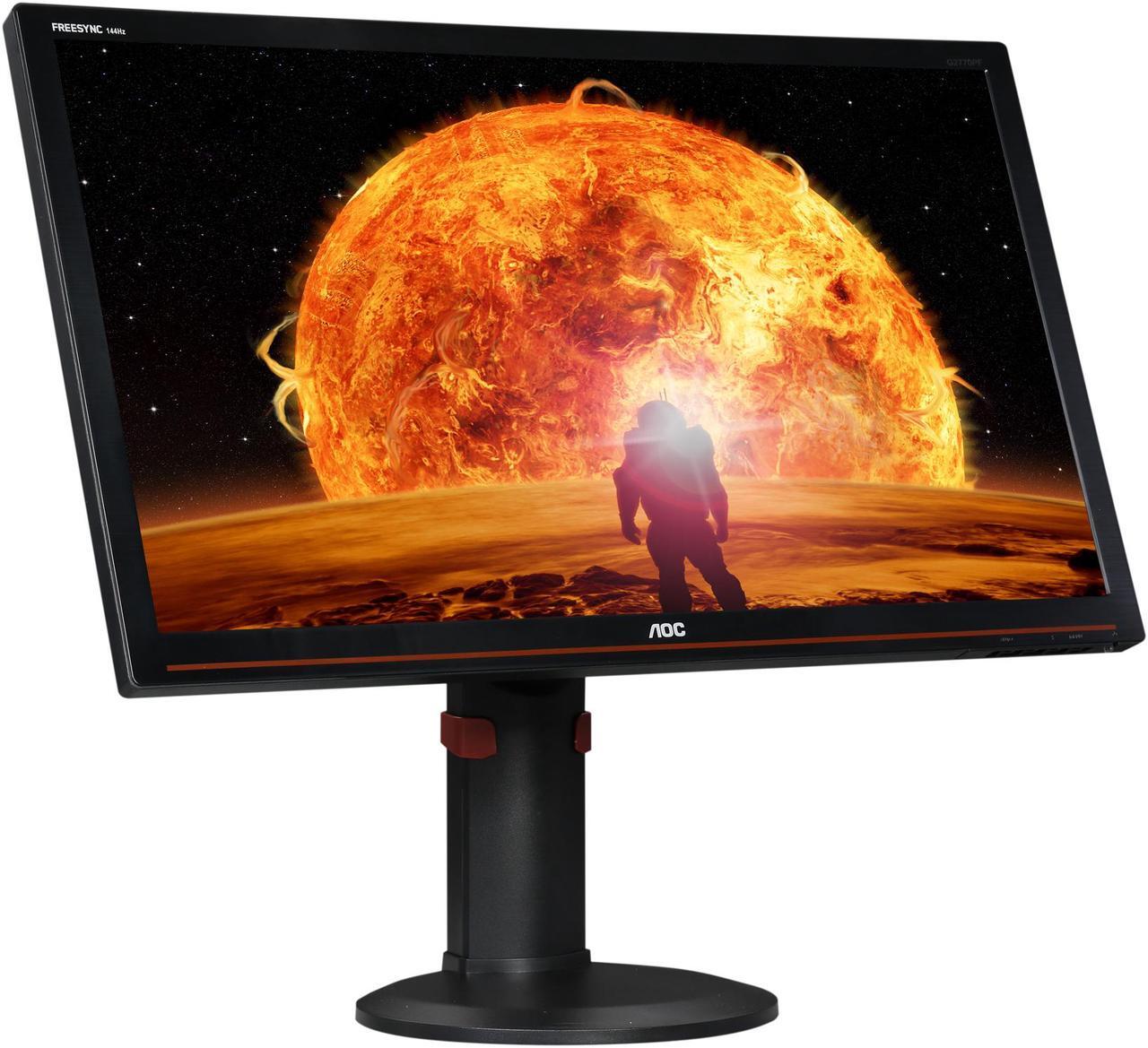 Alt view image 4 of 10 - AOC G2770PF 27" Gaming Monitor, FreeSync, FHD (1920x1080), TN Panel, 144Hz, 1ms, Height Adjustable, DisplayPort, HDMI, USB